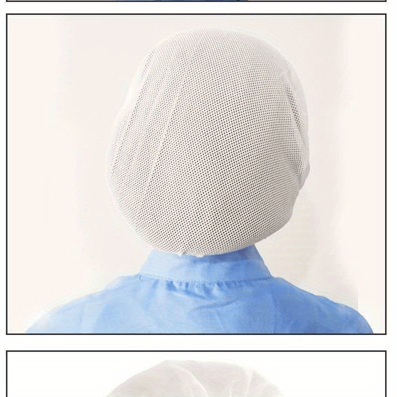 10pcs Mesh Cap Head Protection Chef Food Processing Cleaning Workshop Cap