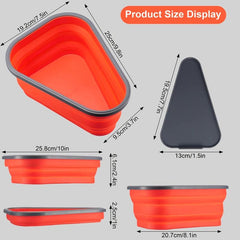 1pc Collapsible Pizza Storage Container Set with 5 Microwavable Serving Trays