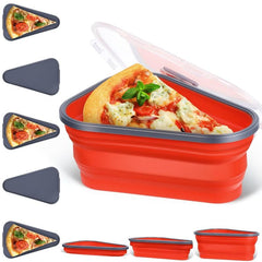 1pc Collapsible Pizza Storage Container Set with 5 Microwavable Serving Trays