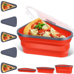 1pc Collapsible Pizza Storage Container Set with 5 Microwavable Serving Trays
