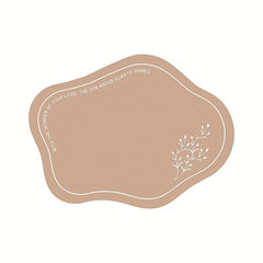 Irregular Flowers Pattern Table Mat Non Slip Heat Resistant Insulation Place Mat