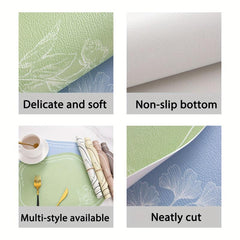 Irregular Flowers Pattern Table Mat Non Slip Heat Resistant Insulation Place Mat