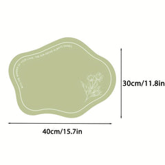 Irregular Flowers Pattern Table Mat Non Slip Heat Resistant Insulation Place Mat