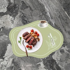 Irregular Flowers Pattern Table Mat Non Slip Heat Resistant Insulation Place Mat