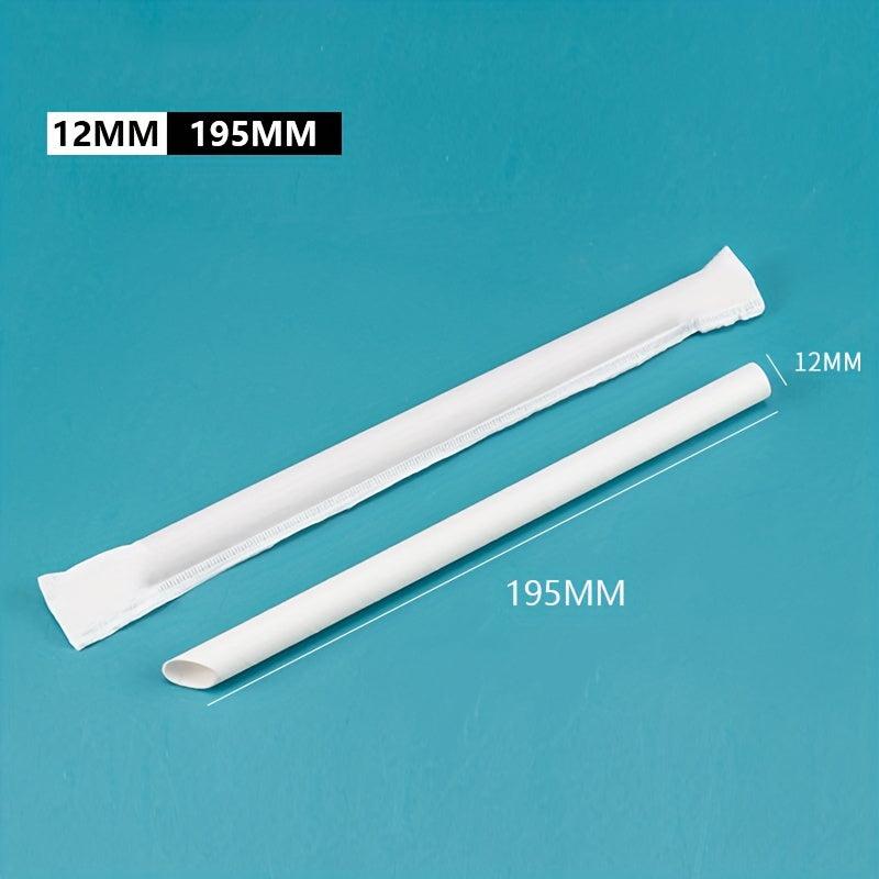 100pcs Disposable Paper Straws Biodegradable Drinking Straws