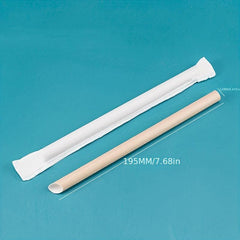100pcs Disposable Paper Straws Biodegradable Drinking Straws