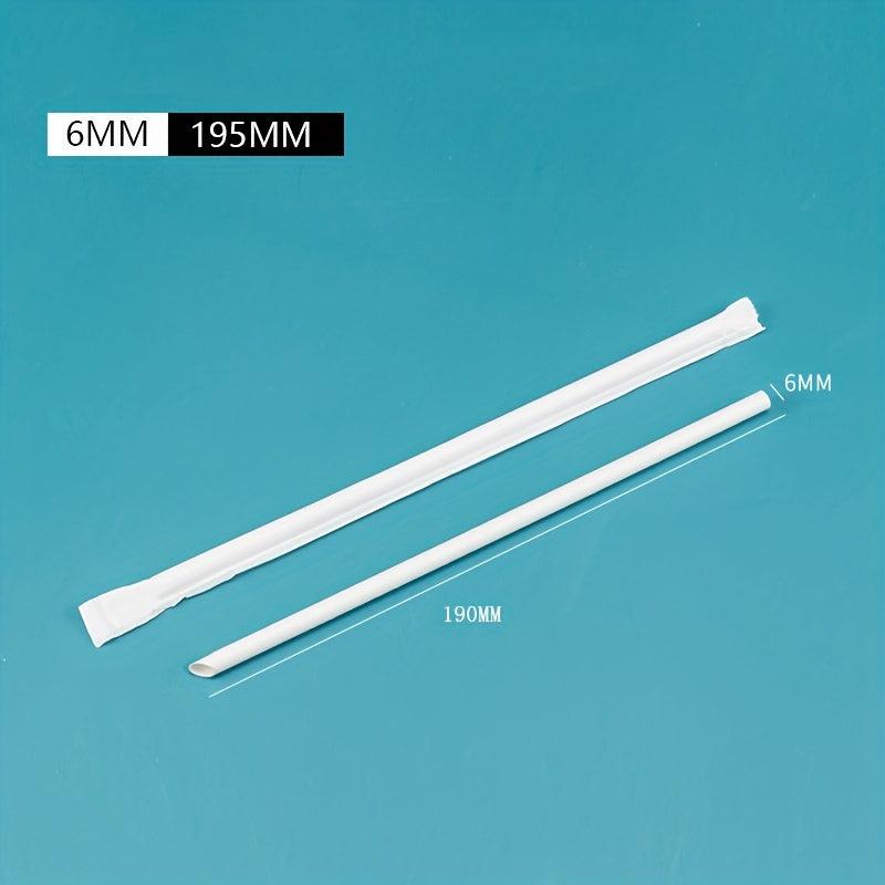 100pcs Disposable Paper Straws Biodegradable Drinking Straws