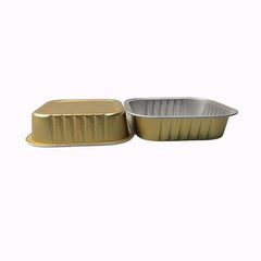 20pcs 125ML Square Aluminum Foil Cake Pan With Lid Disposable Muffin Jar