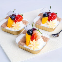 20pcs 125ML Square Aluminum Foil Cake Pan With Lid Disposable Muffin Jar