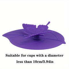 Butterfly Silicone Cup Lid Non-Toxic Water Cup Mug Glass Lid