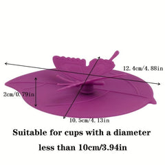 Butterfly Silicone Cup Lid Non-Toxic Water Cup Mug Glass Lid