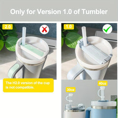 6pcs Tumbler Cup Lids Silicone Straw Lid Leak Proof Plug Set