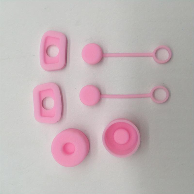 6pcs Tumbler Cup Lids Silicone Straw Lid Leak Proof Plug Set