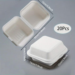 20pcs Disposable Cake Slice Containers Paper Pulp Take Out