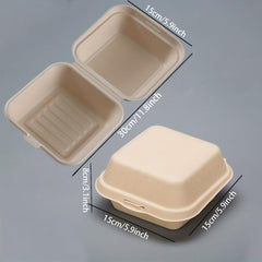 20pcs Disposable Cake Slice Containers Paper Pulp Take Out