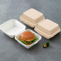 20pcs Disposable Cake Slice Containers Paper Pulp Take Out