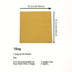 20pcs Solid Disposable Napkins for Weddings and Home Decor