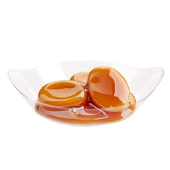1OZ Mini Dessert Plate With Spoon Transparent Plastic Dessert Plate