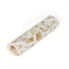 50pcs Food Wrapping Wax Paper Printed Snack Pad Baking Paper