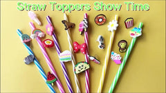 20pcs Straw Toppers Decorations for Party Drinking Straws