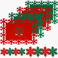 Christmas Placemat Table Runner And Coasters Set Felt Coaster Christmas Felt Pla