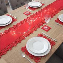 Christmas Placemat Table Runner And Coasters Set Felt Coaster Christmas Felt Pla