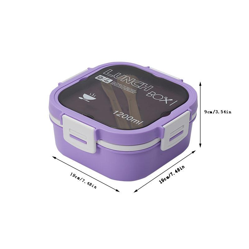 1pc Lunch Box Microwave Safe Compartment Fresh-keeping Box