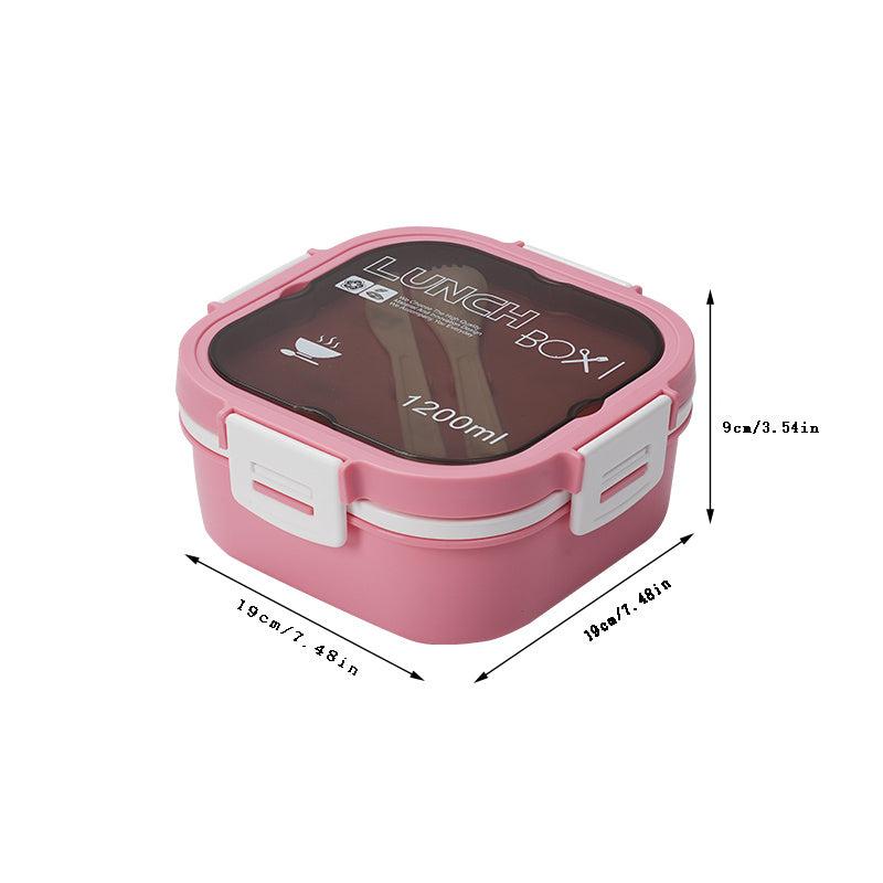 1pc Lunch Box Microwave Safe Compartment Fresh-keeping Box