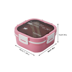 1pc Lunch Box Microwave Safe Compartment Fresh-keeping Box
