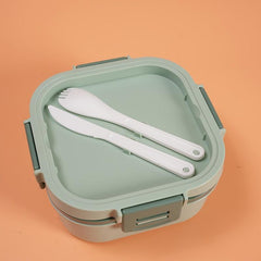 1pc Lunch Box Microwave Safe Compartment Fresh-keeping Box