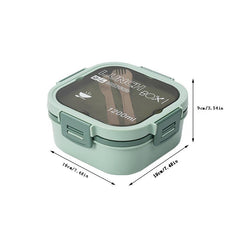 1pc Lunch Box Microwave Safe Compartment Fresh-keeping Box