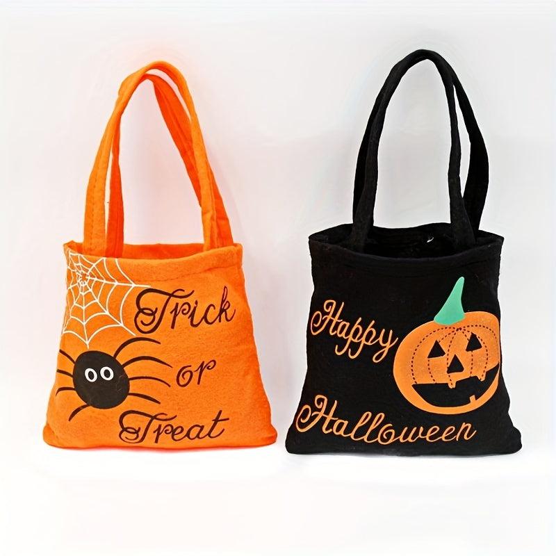 6pcs Halloween Treat Bags Candy Handbag Goodie Bag Reusable Trick Or Gift