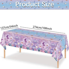 69Pcs Mermaid Disposable Tableware for Girls Birthday Party Decoration