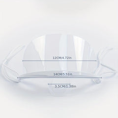 10 Pcs Transparent Mouth Shield Anti-saliva Disposable Mouth Cover