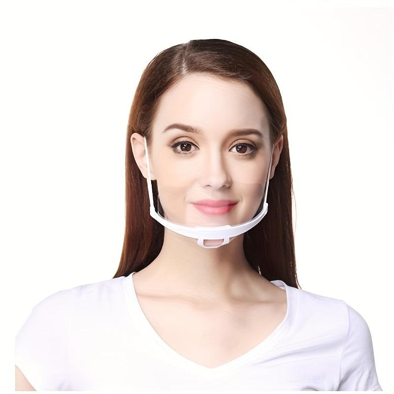 10 Pcs Transparent Mouth Shield Anti-saliva Disposable Mouth Cover