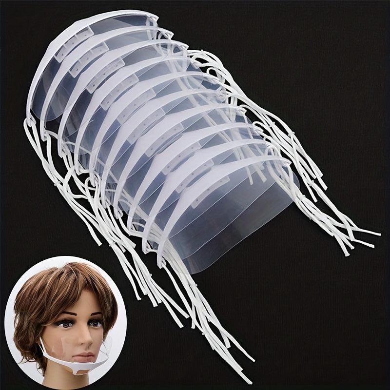 10 Pcs Transparent Mouth Shield Anti-saliva Disposable Mouth Cover