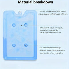 2pcs Reusable Ice Box Food Fresh Preservation Transportation Supplies