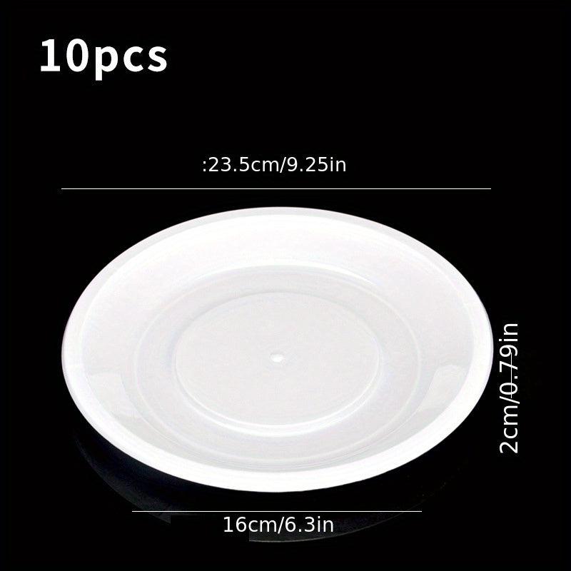 10pcs Disposable Plates 23 Thickened Plastic Plates Outdoor Tableware Supplies