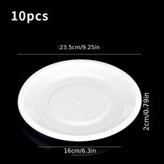 10pcs Disposable Plates 23 Thickened Plastic Plates Outdoor Tableware Supplies