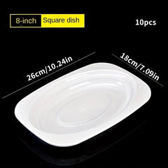 10pcs Disposable Plates 23 Thickened Plastic Plates Outdoor Tableware Supplies