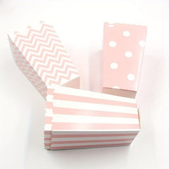 24pcs Disposable Fried Food Pink Boxes Party Favor Supplies