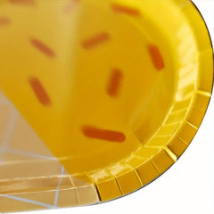 8pcs Disposable Ice Cream Shape Plate Cake Dish Paper Plate