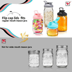 Regular Mouth Mason Jar Flip Cap Lids 8 3 38in Inner Diameter