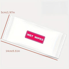 20pcs Individually Wrapped Wet Wipes Non-woven Unscented Hand Wipes