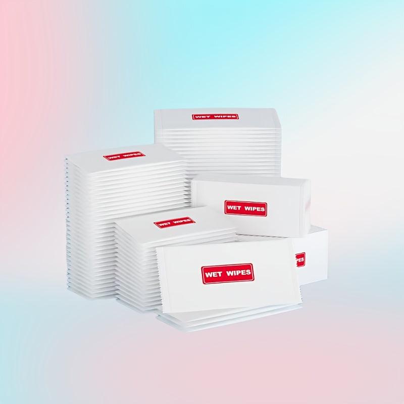20pcs Individually Wrapped Wet Wipes Non-woven Unscented Hand Wipes