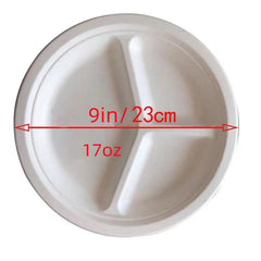 50pcs Disposable Eco Paper Plates for BBQ Cake Fruit Baking