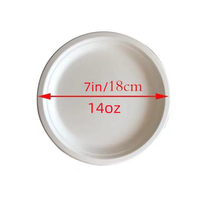 50pcs Disposable Eco Paper Plates for BBQ Cake Fruit Baking
