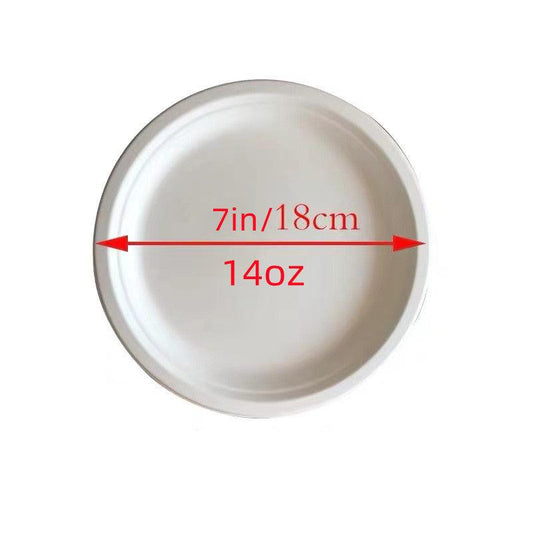50pcs Disposable Eco Paper Plates for BBQ Cake Fruit Baking
