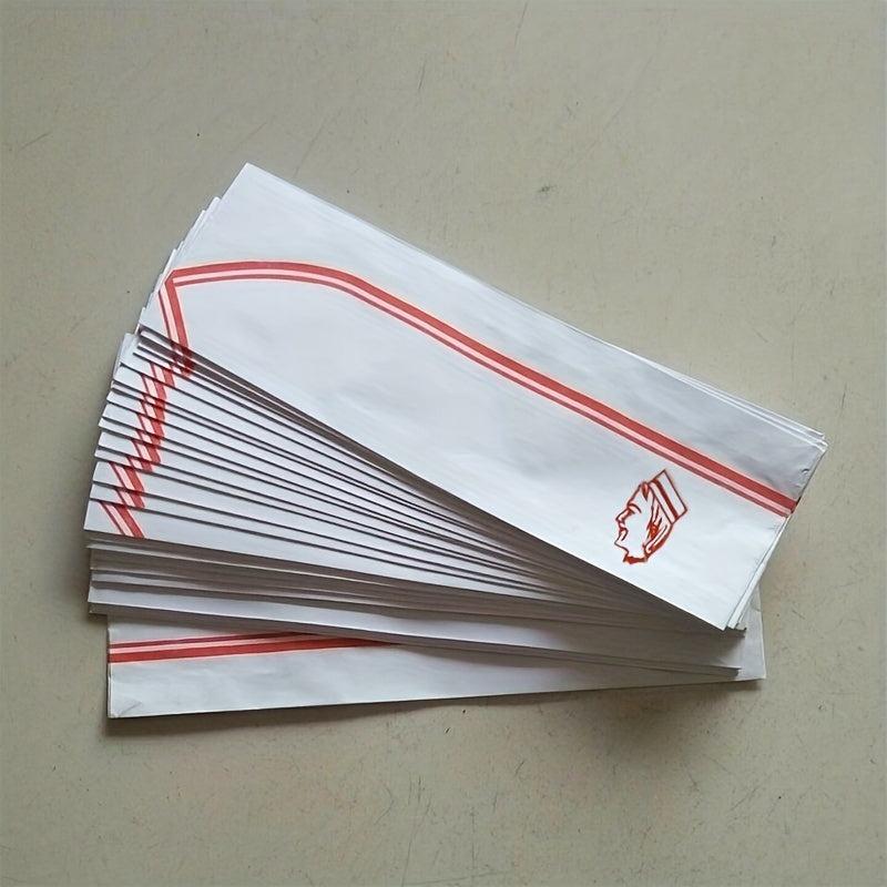 10 Pcs Disposable Chef Hats Red Edged Short Paper Boat Hats