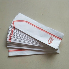 10 Pcs Disposable Chef Hats Red Edged Short Paper Boat Hats